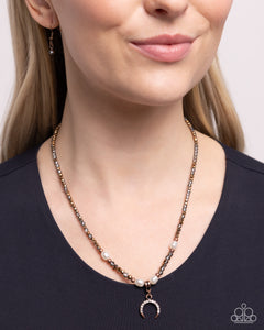 Trendy Trenchant - Copper Necklace - Paparazzi Jewelry