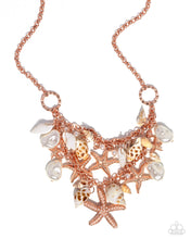 Load image into Gallery viewer, paparazzi-accessories-seashell-shanty-copper-necklace
