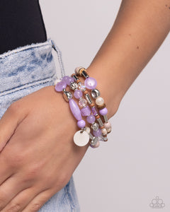 Cloudy Chic - Purple Bracelet - Paparazzi Jewelry
