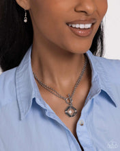 Load image into Gallery viewer, Compass Cadenza - Silver Necklace - Paparazzi Jewelry
