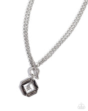 Load image into Gallery viewer, paparazzi-accessories-compass-cadenza-silver-necklace
