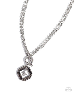 paparazzi-accessories-compass-cadenza-silver-necklace