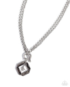paparazzi-accessories-compass-cadenza-silver-necklace