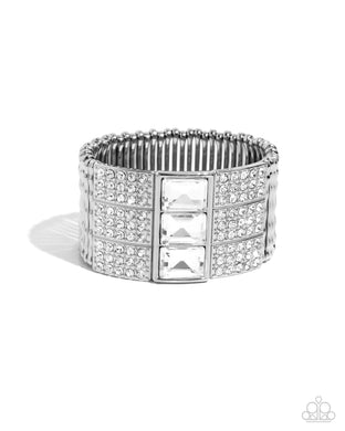 paparazzi-accessories-dramatic-diva-white-bracelet