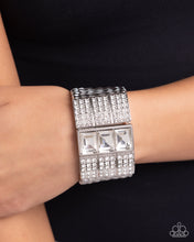 Load image into Gallery viewer, Dramatic Diva - White Bracelet - Paparazzi Jewelry
