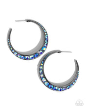 Load image into Gallery viewer, paparazzi-accessories-embedded-edge-blue-earrings
