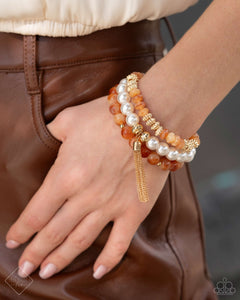Marbled Mirage - Orange Bracelet - Paparazzi Jewelry