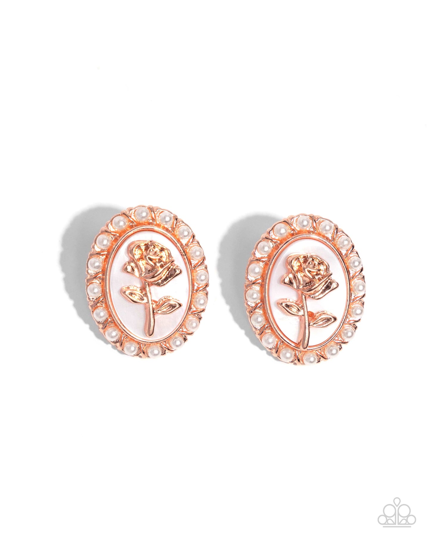 paparazzi-accessories-rosy-relic-copper-post earrings