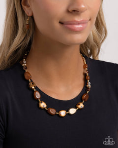 Spotted Safari - Brown Necklace - Paparazzi Jewelry