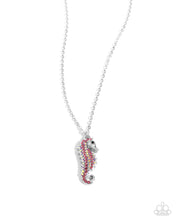 Load image into Gallery viewer, paparazzi-accessories-seahorse-sailor-pink-necklace
