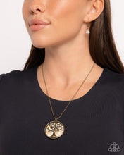 Load image into Gallery viewer, Tree Talisman - Brass Necklace - Paparazzi Jewelry
