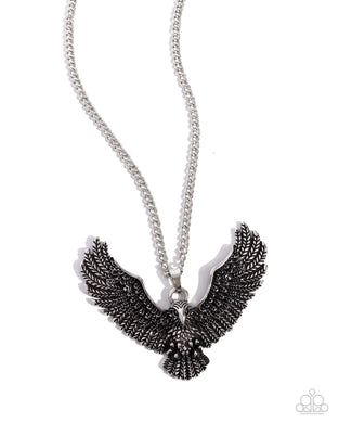 paparazzi-accessories-edgy-eagle-silver-necklace