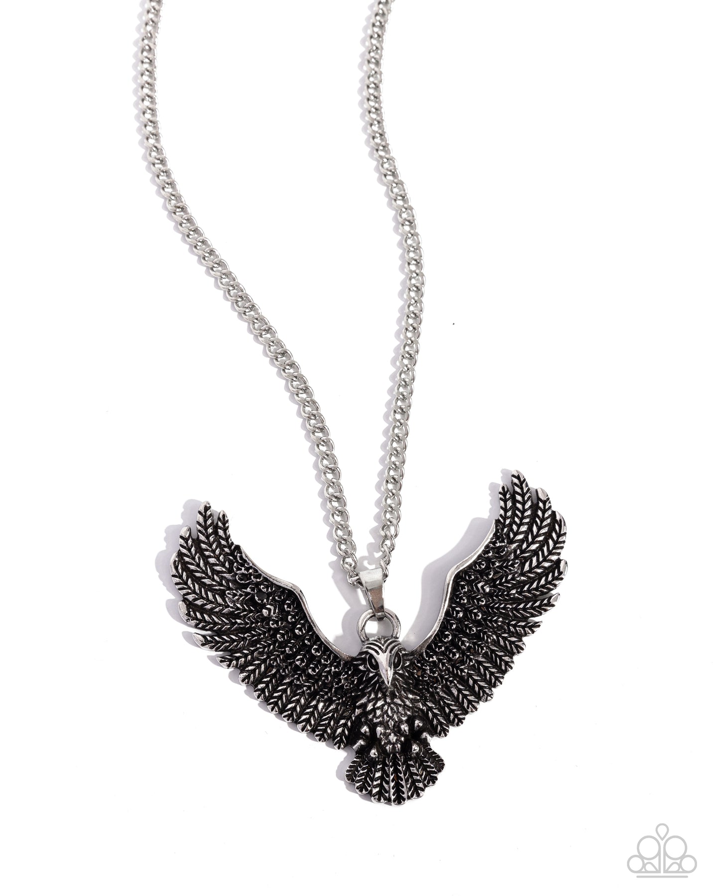 paparazzi-accessories-edgy-eagle-silver-necklace