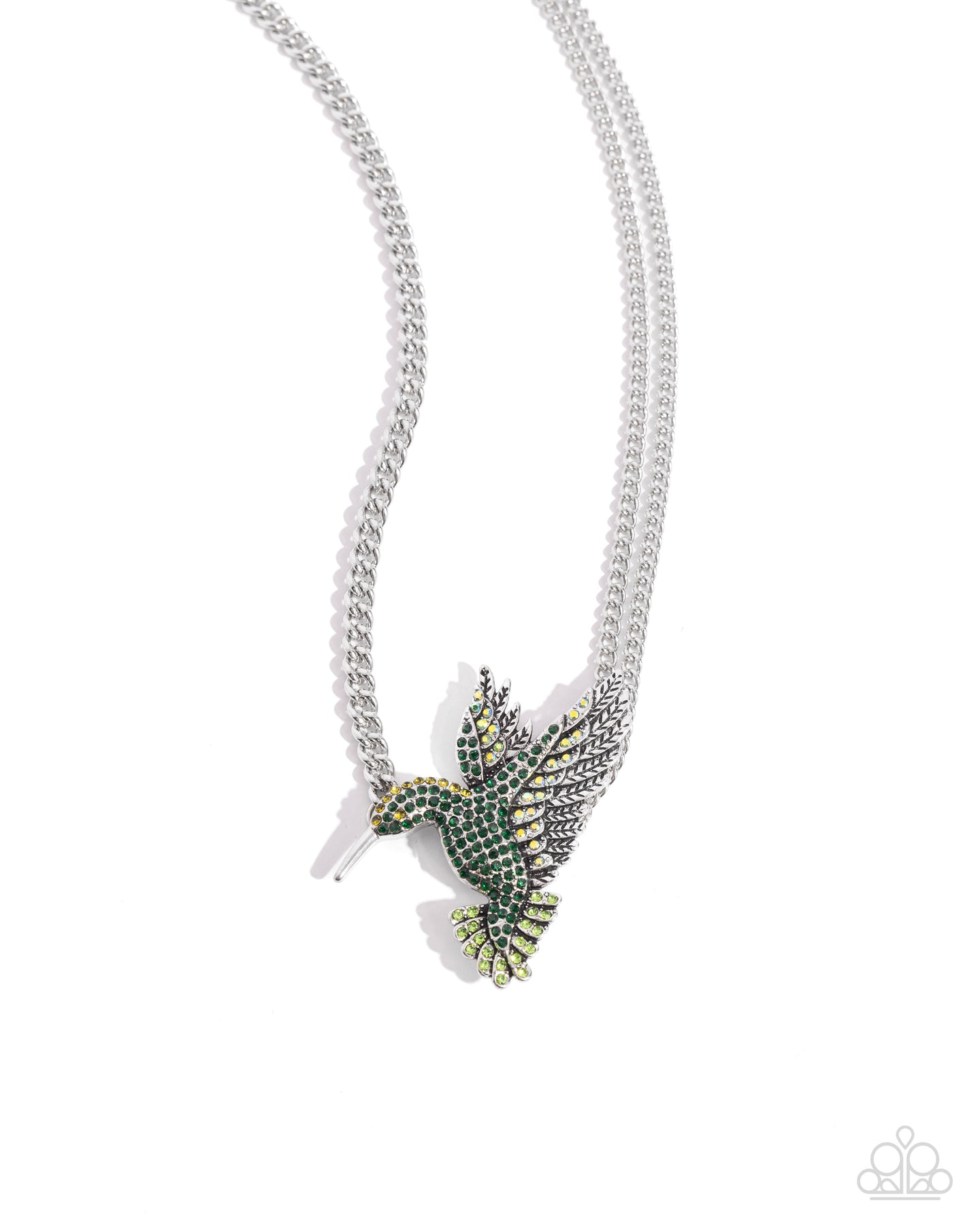 paparazzi-accessories-hummingbird-headline-green-necklace