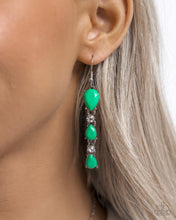 Load image into Gallery viewer, Malibu March - Green Earrings - Paparazzi Jewelry
