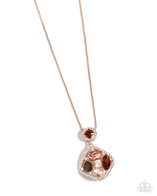 paparazzi-accessories-pronged-princess-brown-necklace