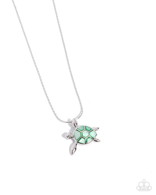 paparazzi-accessories-sea-turtle-statement-green-necklace