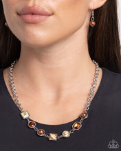 Load image into Gallery viewer, Bejeweled Bravado - Brown Necklace - Paparazzi Jewelry
