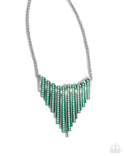 Load image into Gallery viewer, paparazzi-accessories-fashionable-fringe-green-necklace
