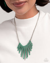 Load image into Gallery viewer, Fashionable Fringe - Green Necklace - Paparazzi Jewelry
