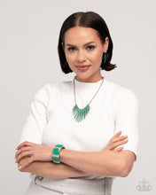 Load image into Gallery viewer, Fashionable Fringe - Green Necklace - Paparazzi Jewelry
