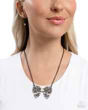 Load image into Gallery viewer, Bewitching Bow - Black Necklace - Paparazzi Jewelry
