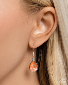 Talented Teardrops - Orange Necklace - Paparazzi Jewelry