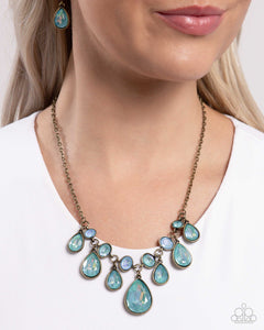 Talented Teardrops - Brass Necklace - Paparazzi Jewelry