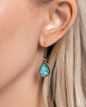 Load image into Gallery viewer, Talented Teardrops - Brass Necklace - Paparazzi Jewelry
