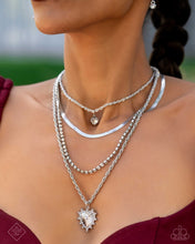 Load image into Gallery viewer, Excessive Embellishment - White Necklace - Paparazzi Jewelry
