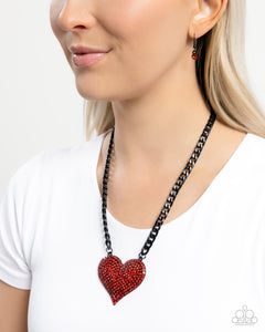 Affectionate Action - Red Necklace - Paparazzi Jewelry