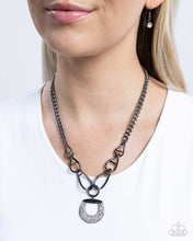 Load image into Gallery viewer, Linked Leader - Black Necklace - Paparazzi Jewelry
