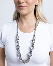 Load image into Gallery viewer, Flickering Fact - Silver Necklace - Paparazzi Jewelry
