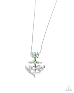 paparazzi-accessories-anchored-accent-green-necklace