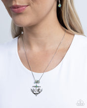 Load image into Gallery viewer, Anchored Accent - Green Necklace - Paparazzi Jewelry
