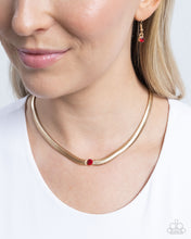 Load image into Gallery viewer, Stunning Solitaire - Red Necklace - Paparazzi Jewelry
