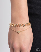 Load image into Gallery viewer, Endearing Ending - Gold Bracelet - Paparazzi Jewelry
