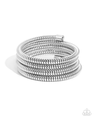 paparazzi-accessories-casual-coils-silver-bracelet