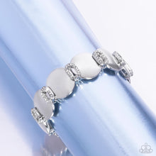 Load image into Gallery viewer, Shimmery Sneak Peek - White Bracelet - Paparazzi Jewelry

