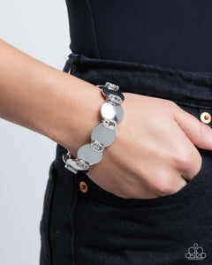 Shimmery Sneak Peek - White Bracelet - Paparazzi Jewelry