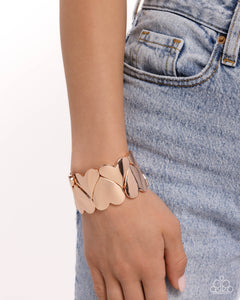 Sweetheart Setting - Rose Gold Bracelet - Paparazzi Jewelry