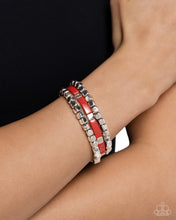 Load image into Gallery viewer, Colorful Cadenza - Red Bracelet - Paparazzi Jewelry

