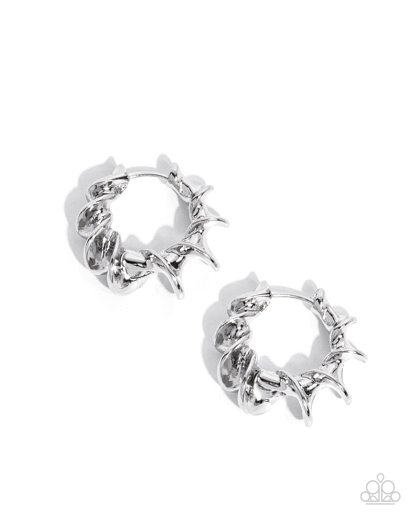 paparazzi-accessories-corkscrew-chic-silver-earrings