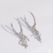 Load image into Gallery viewer, Jaw-Dropping Jubilee - White Earrings - Paparazzi Jewelry
