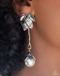 Nod to the Classics - White Post Earrings - Paparazzi Jewelry