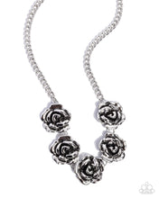 Load image into Gallery viewer, paparazzi-accessories-refreshing-roses-silver-necklace
