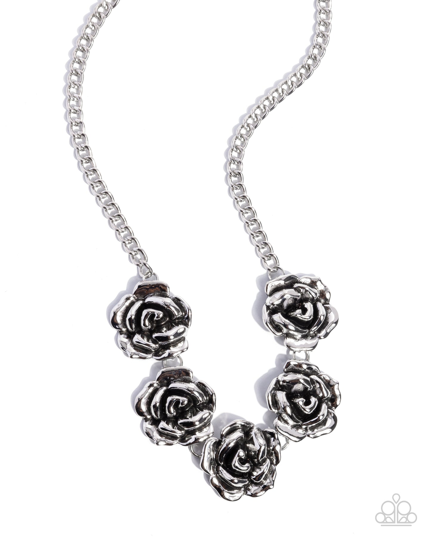 paparazzi-accessories-refreshing-roses-silver-necklace