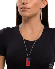 Load image into Gallery viewer, Patriotic Pendant - Red Necklace - Paparazzi Jewelry
