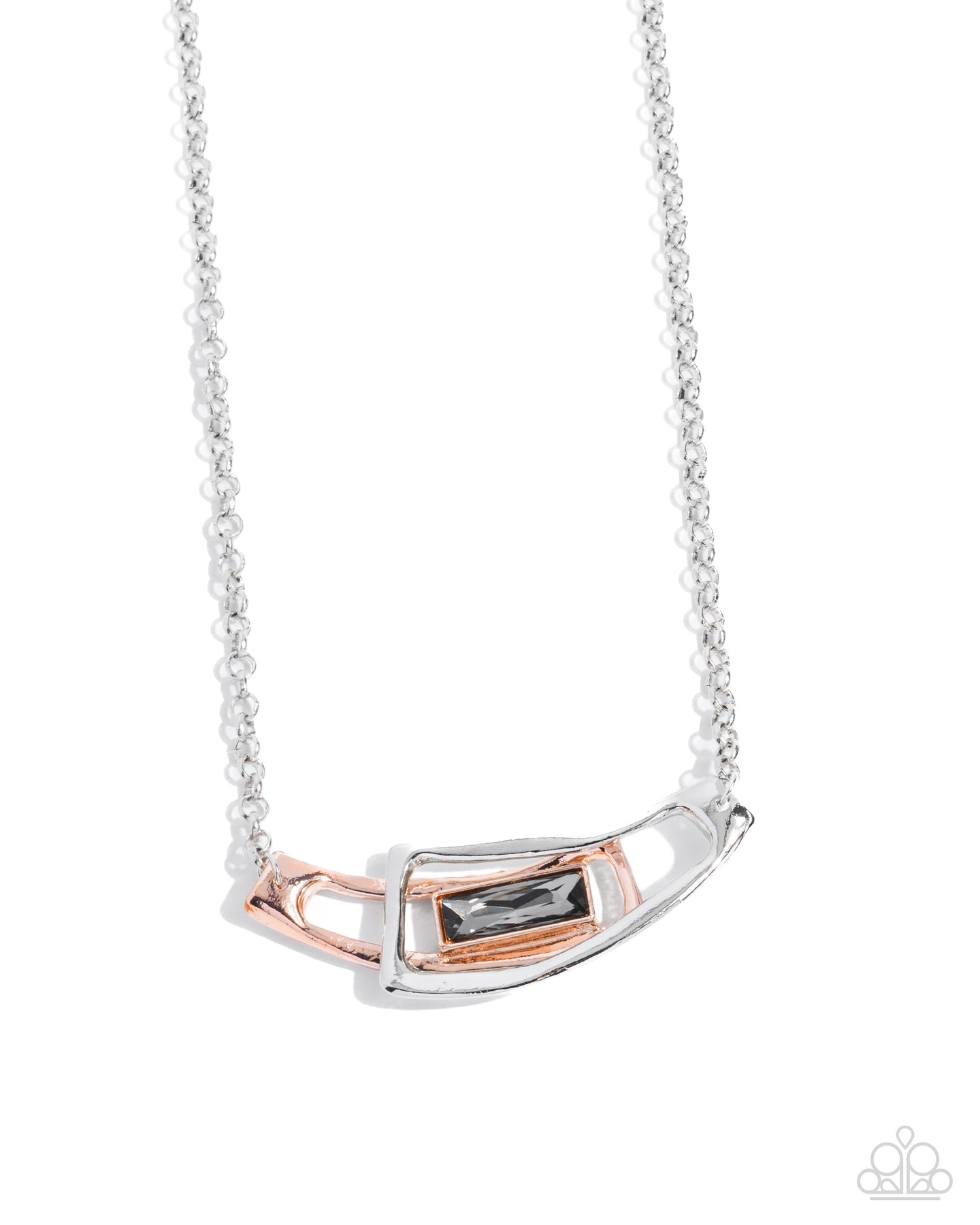 paparazzi-accessories-interlocked-improv-silver-necklace