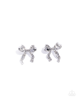 paparazzi-accessories-princess-treatment-silver-post earrings